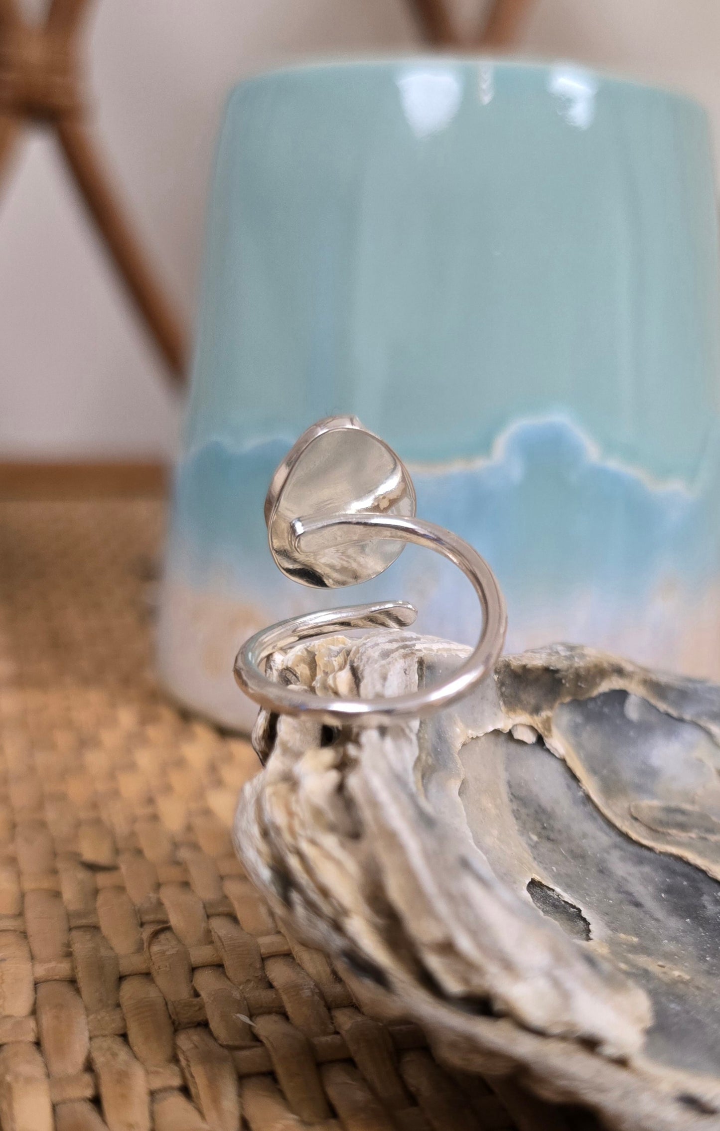 Seaglass wrap ring